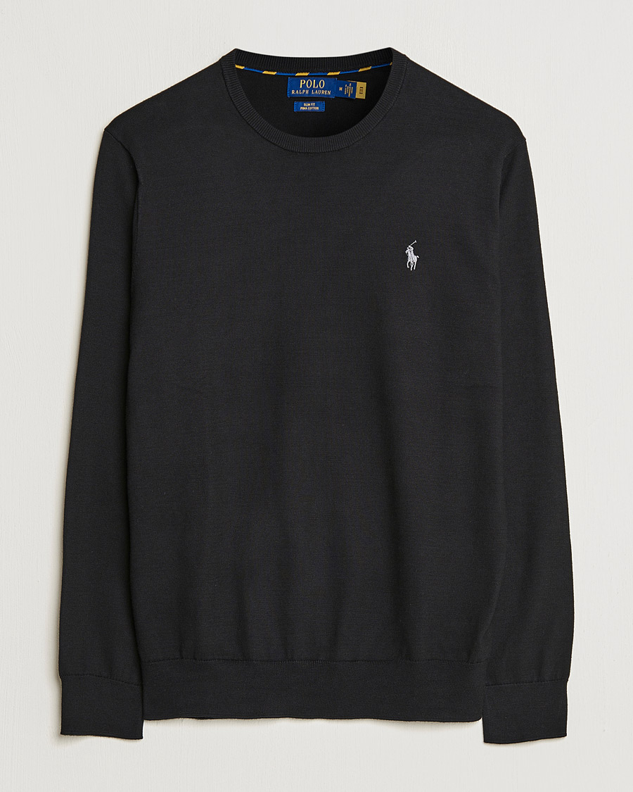 Herr | Tröjor | Polo Ralph Lauren | Pima Cotton Crew Neck Pullover Polo Black