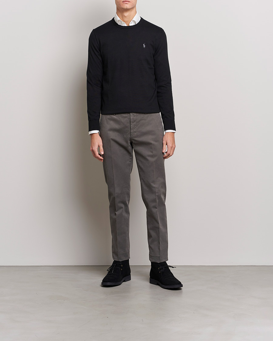 Herr | Tröjor | Polo Ralph Lauren | Pima Cotton Crew Neck Pullover Polo Black