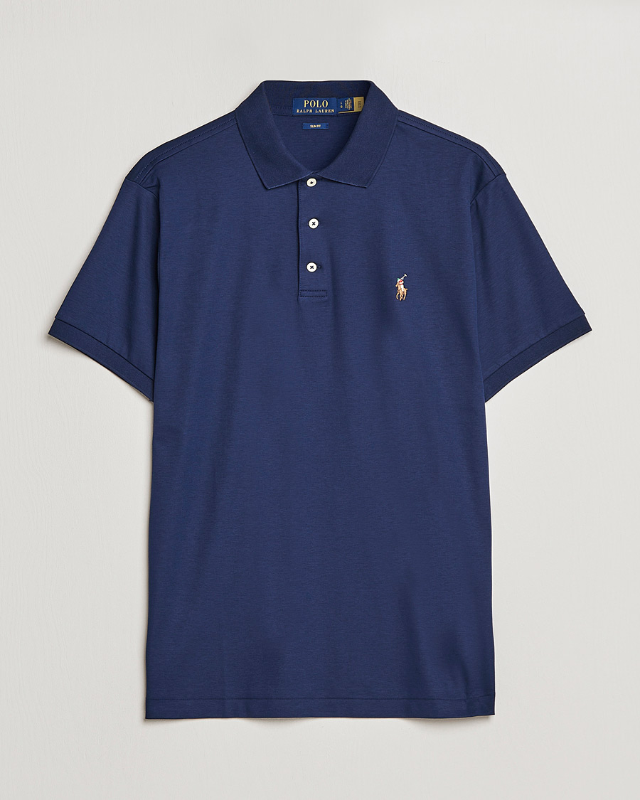 Herr | Pikéer | Polo Ralph Lauren | Slim Fit Pima Cotton Polo Refined Navy