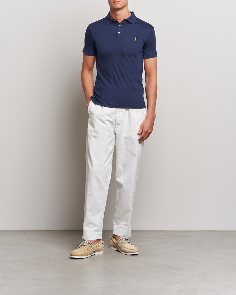 Herr | Pikéer | Polo Ralph Lauren | Slim Fit Pima Cotton Polo Refined Navy