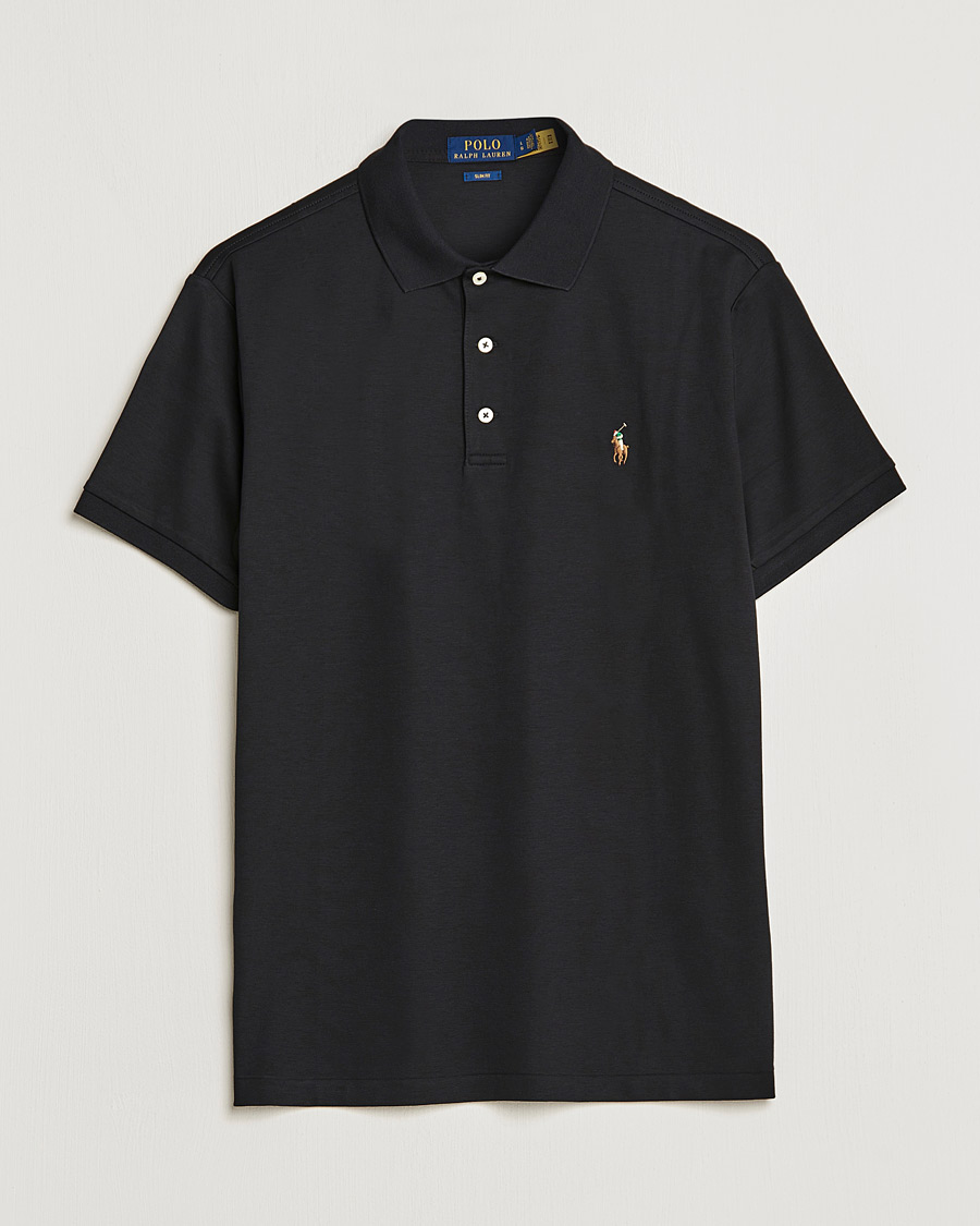 Herr | Pikéer | Polo Ralph Lauren | Slim Fit Pima Cotton Polo Polo Black