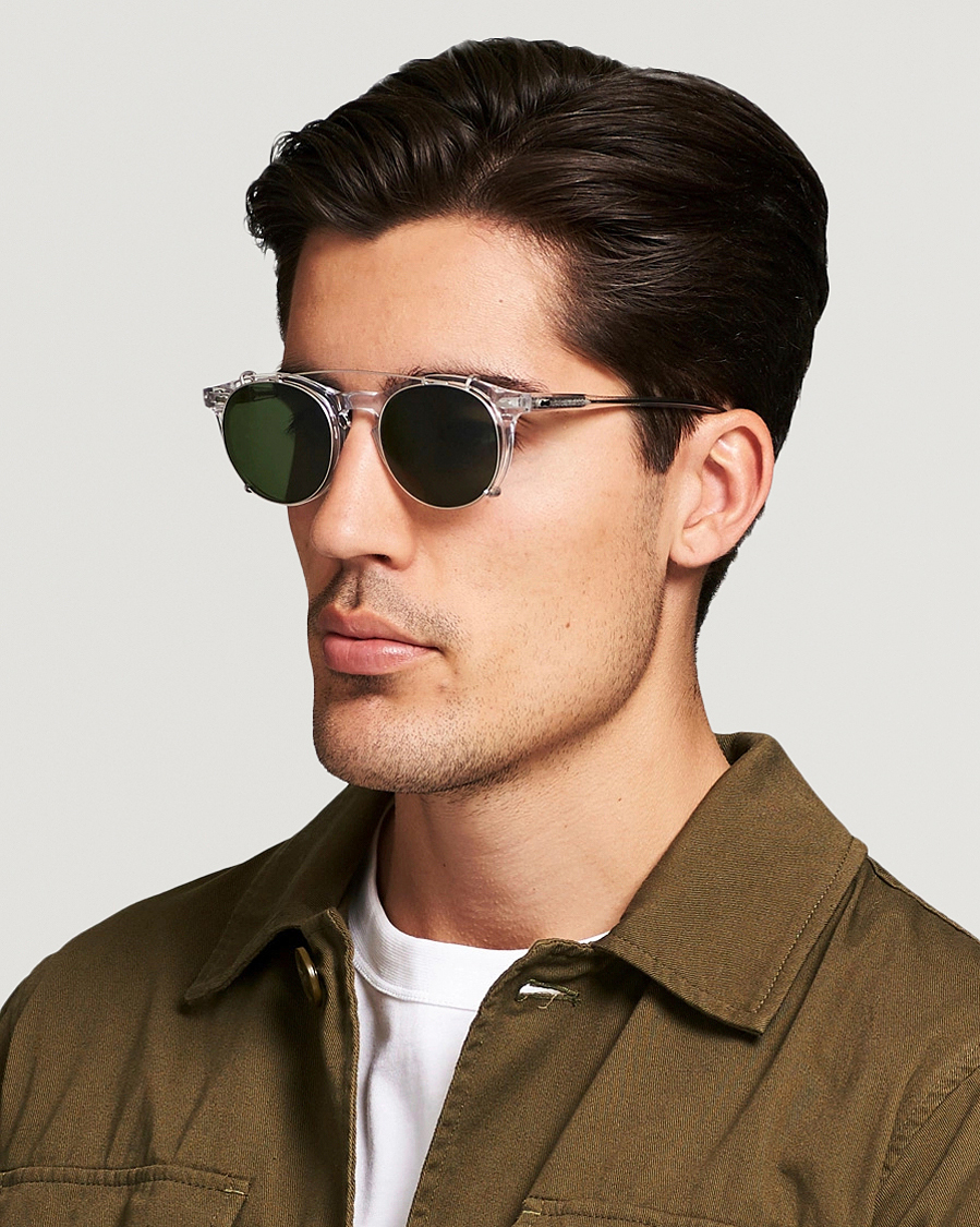 Herr |  | TBD Eyewear | Pleat Clip On Sunglasses  Transparent