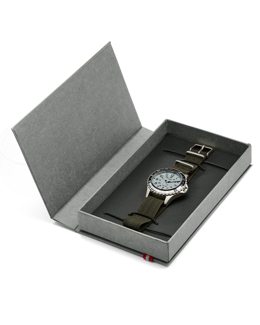 Herr | Timex Navi Ocean Blasted Steel/Pearl White Dial | Timex | Navi Ocean Blasted Steel/Pearl White Dial