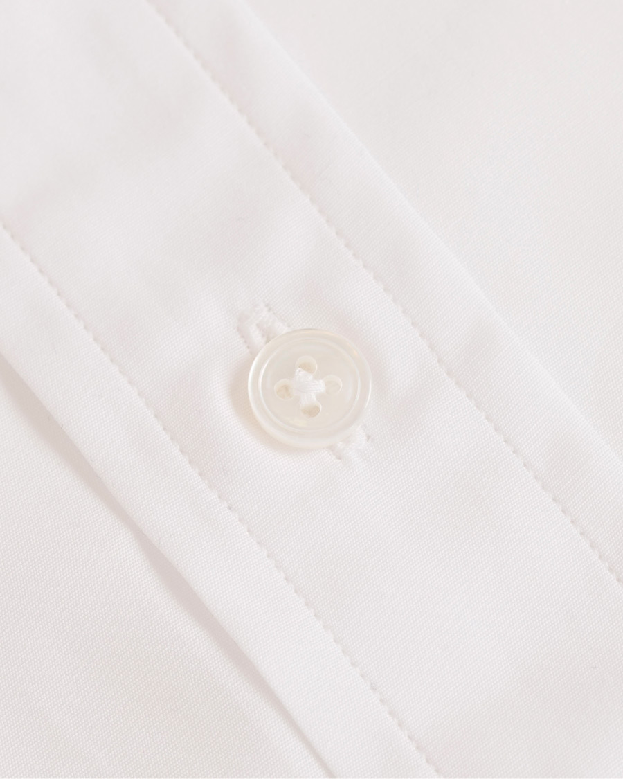 Herr | Skjortor | Drake's | Slim Fit Poplin Shirt White