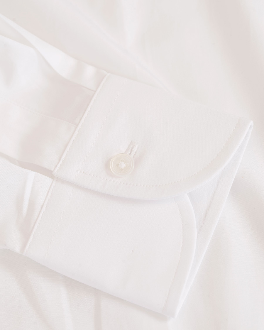 Herr | Skjortor | Drake's | Slim Fit Poplin Shirt White