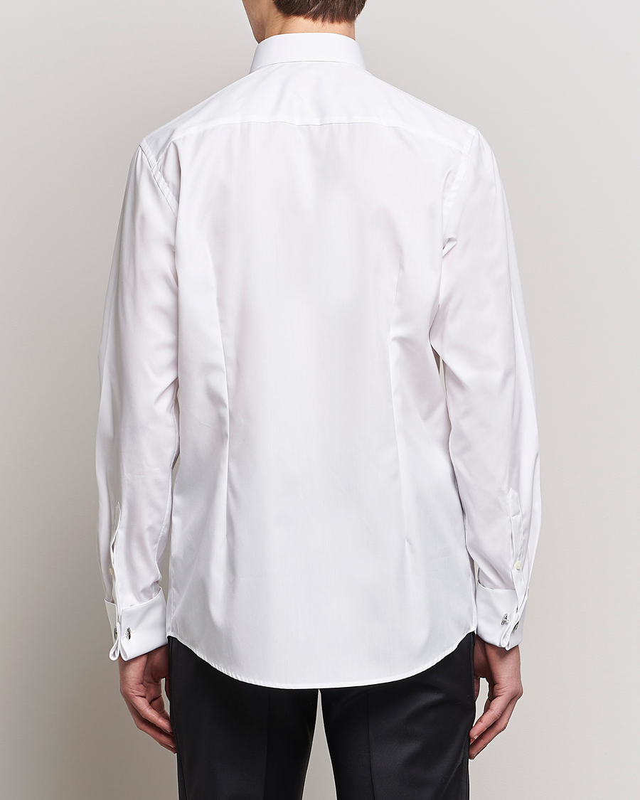 Herr | Skjortor | Eton | Custom Fit Tuxedo Shirt Black Ribbon White
