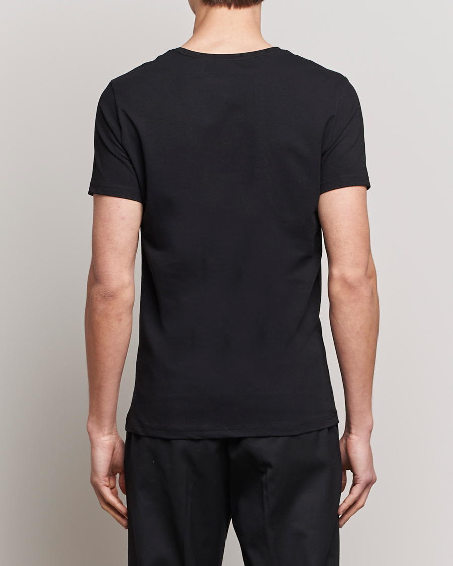Herr | T-Shirts | Bread & Boxers | 2-Pack Crew Neck Tee Black