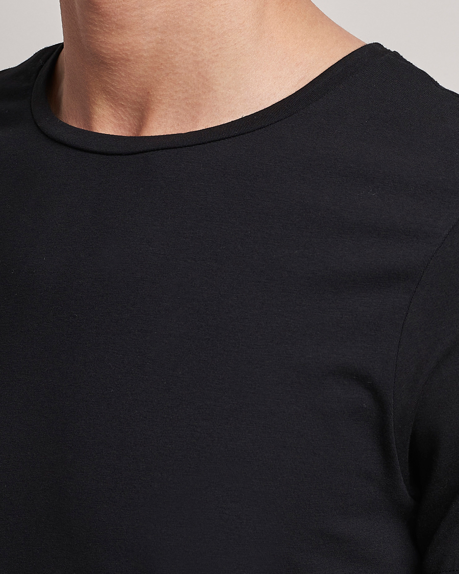 Herr | T-Shirts | Bread & Boxers | 2-Pack Crew Neck Tee Black