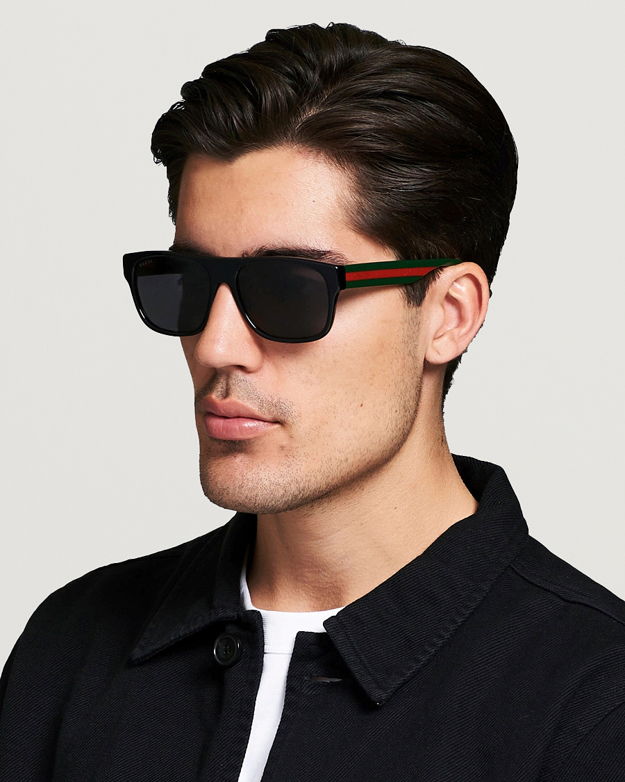 Herr | D-formade solglasögon | Gucci | GG0341S Sunglasses Black