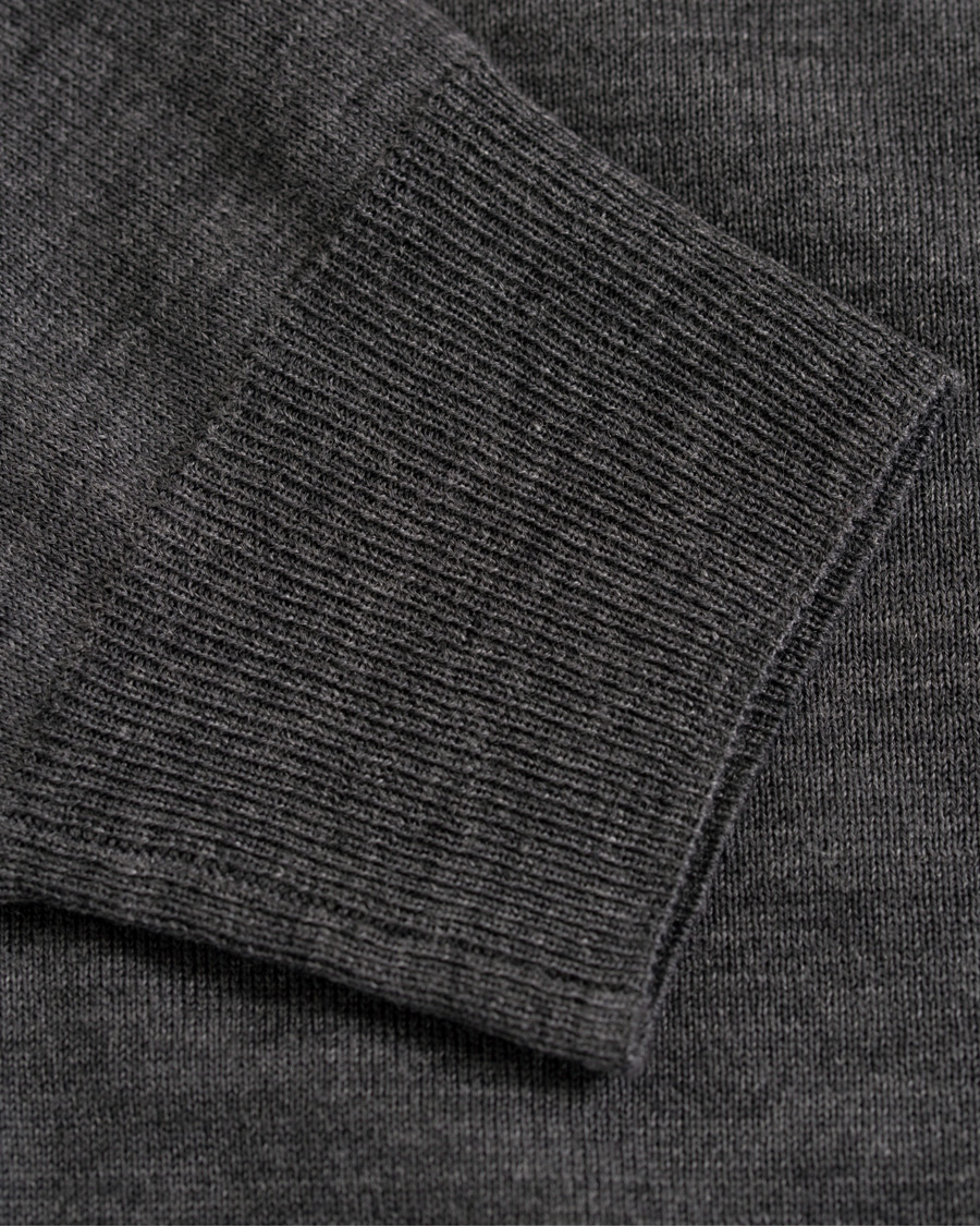 Herr | Tröjor | Canali | Merino Wool Crew Neck Grey