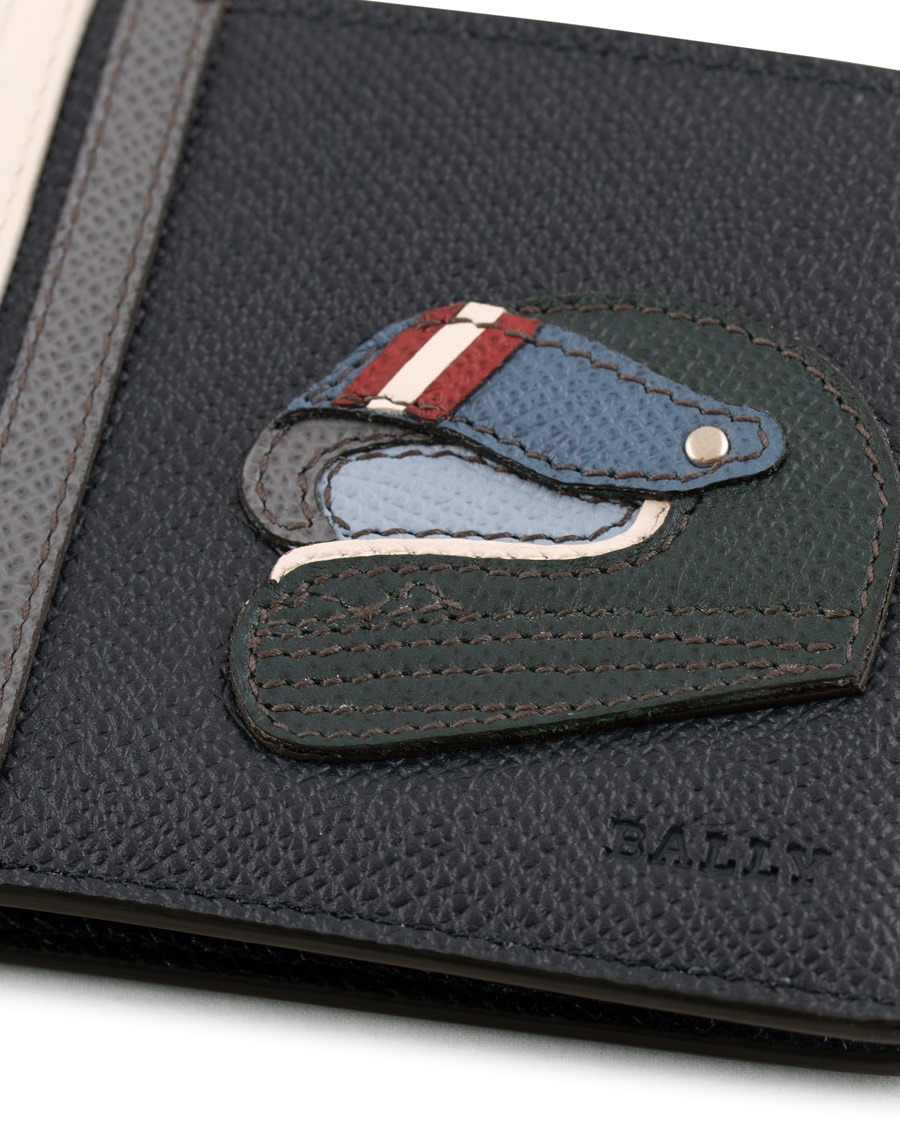 Herr | Bally Bevye Leather Detail Wallet Blue | Bally | Bevye Leather Detail Wallet Blue