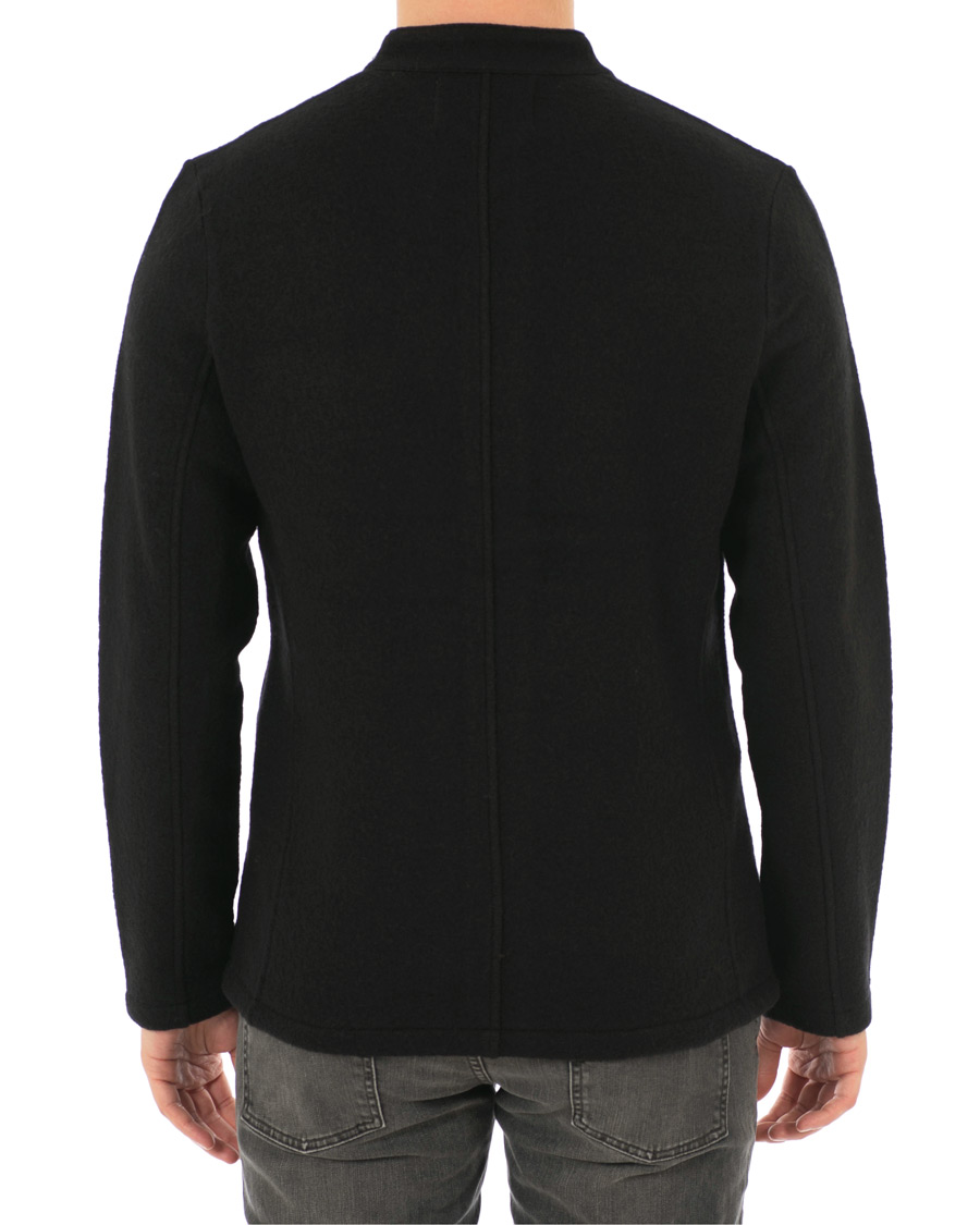 Herr | Jackor | NN07 | Oswald Wool Stand Up Collar Overshirt Black