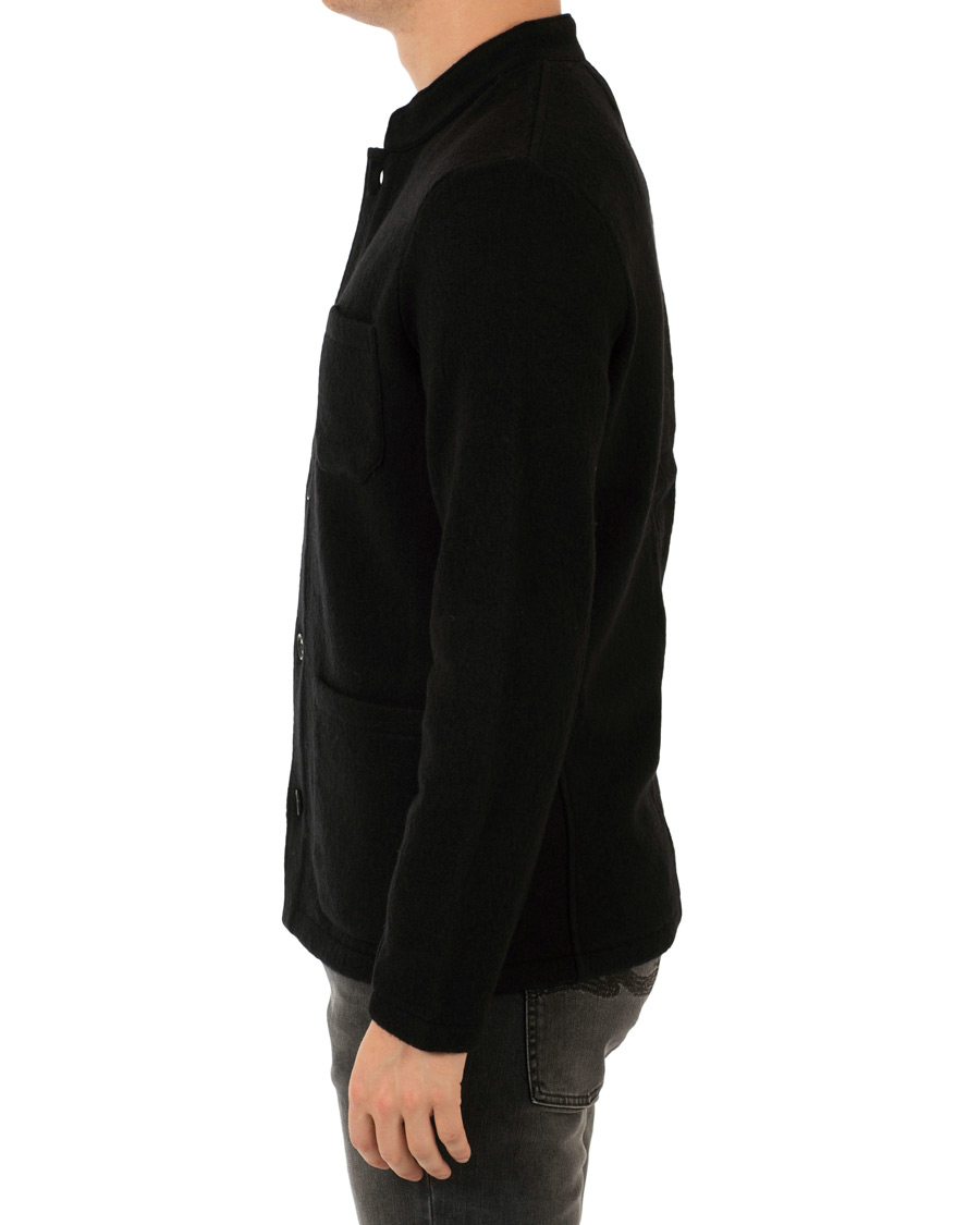 Herr | Jackor | NN07 | Oswald Wool Stand Up Collar Overshirt Black