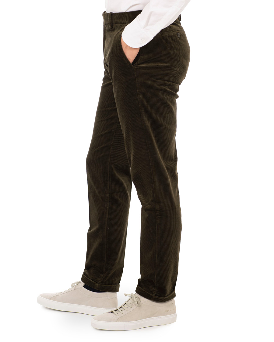 Herr | Byxor | NN07 | Soho Corduroy Trousers Green