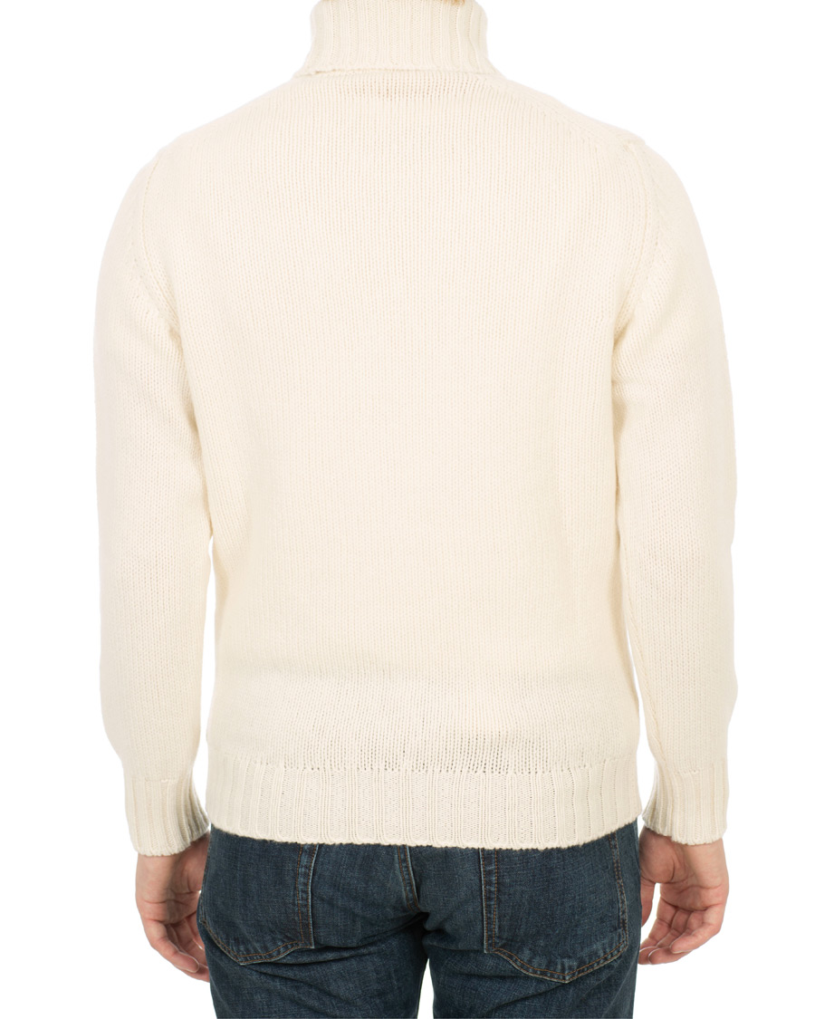 Herr | Tröjor | Drake's | Lambswool Rollneck White