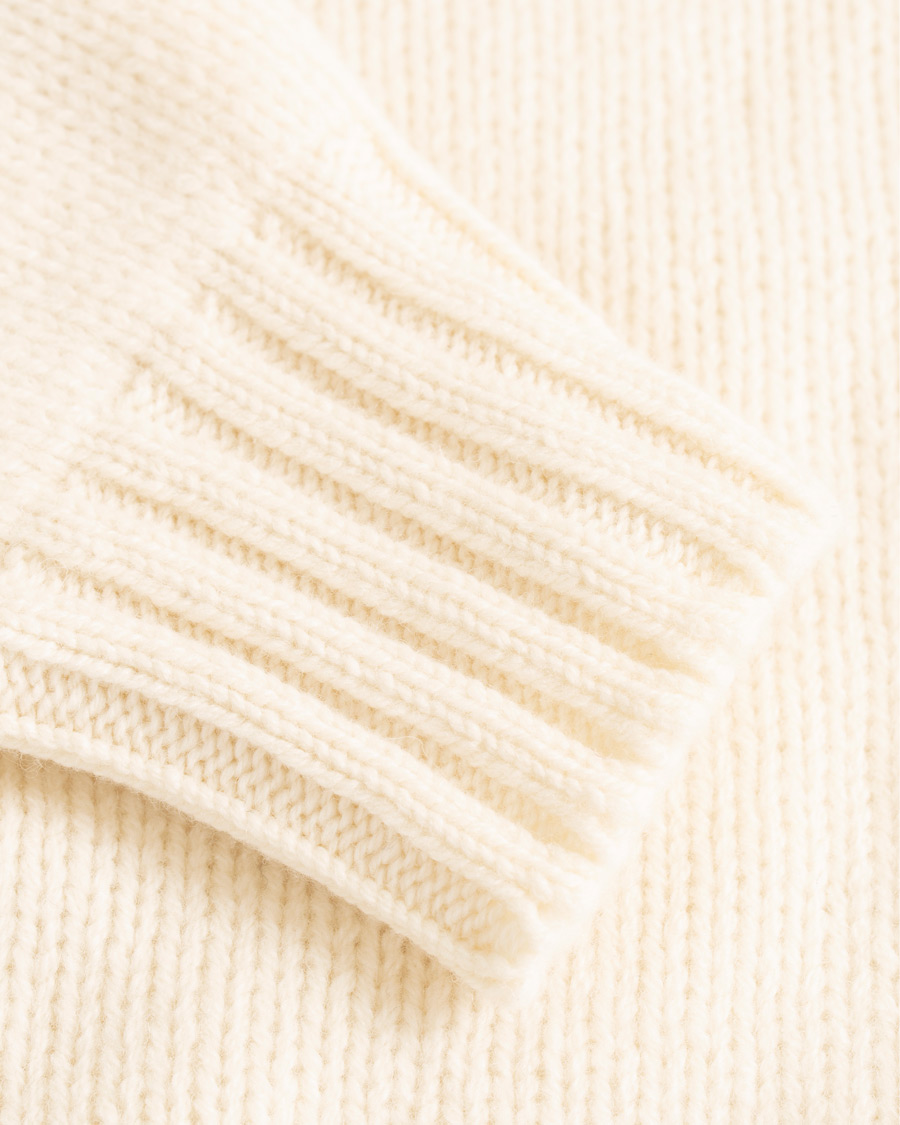 Herr | Tröjor | Drake's | Lambswool Rollneck White
