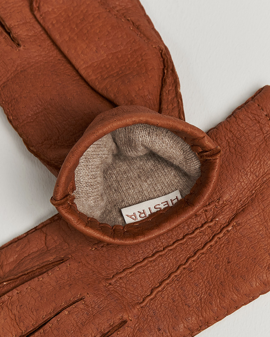 Herr | Handskar | Hestra | Peccary Handsewn Cashmere Glove Cork