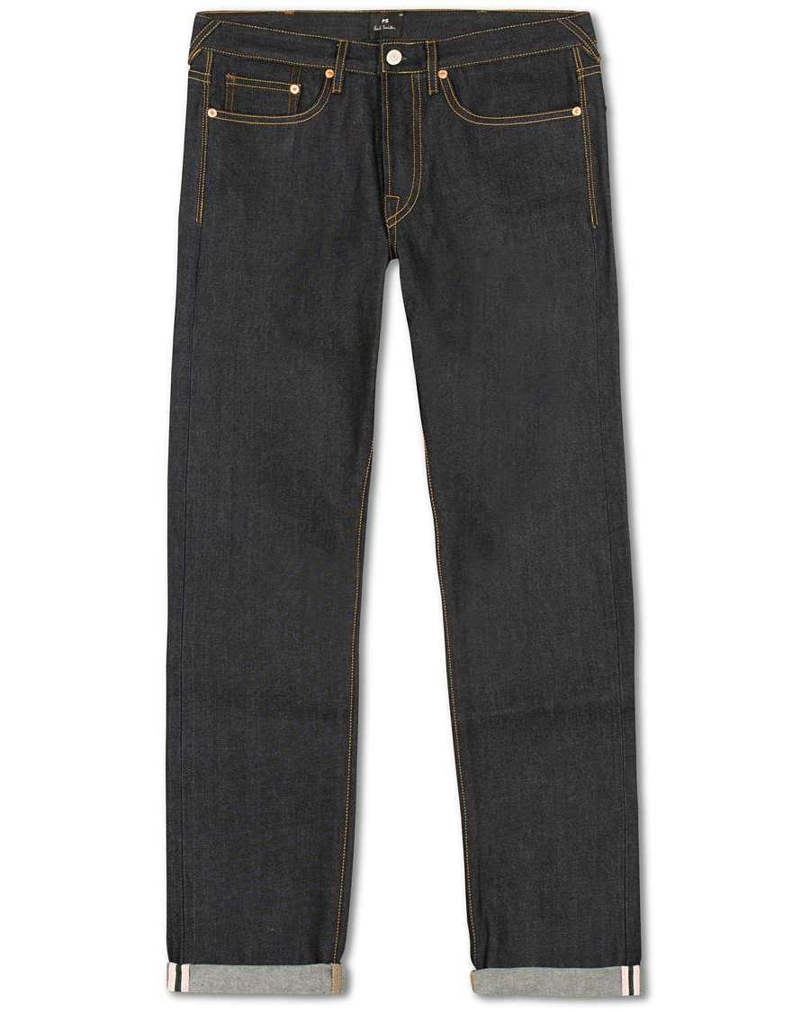 Herr | Jeans | PS Paul Smith | Tapered Fit Pink Selvage Jeans Dark Blue