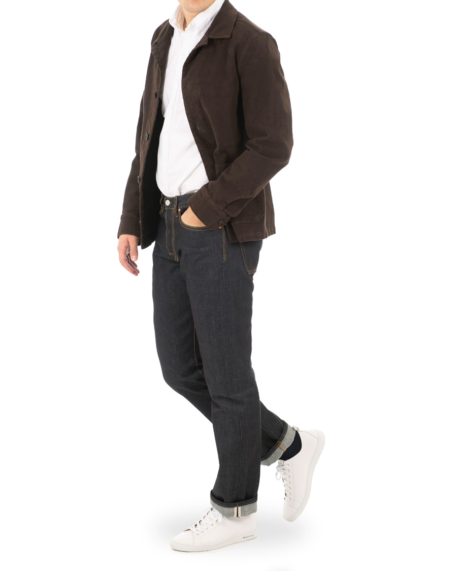 Herr | Jeans | PS Paul Smith | Tapered Fit Pink Selvage Jeans Dark Blue