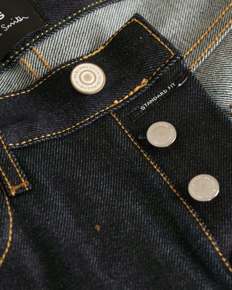 Herr | Jeans | PS Paul Smith | Tapered Fit Pink Selvage Jeans Dark Blue