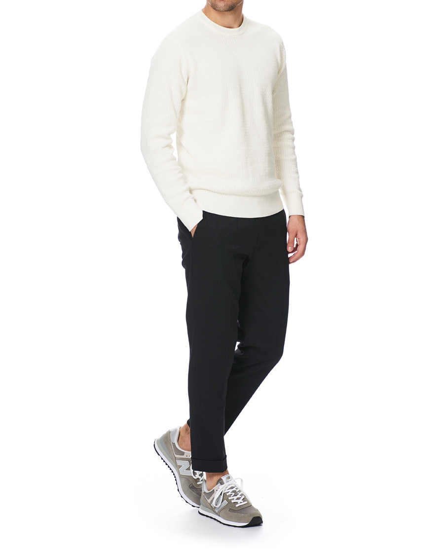 Herr | Byxor | Filippa K | Terry Gabardine Cropped Turn Up Trousers Antracite