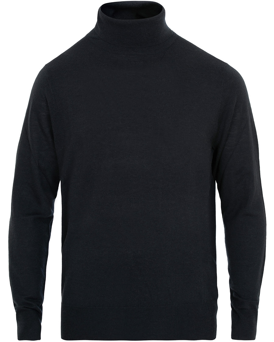 Herr | Tröjor | Filippa K | Wool/Silk Rollneck Dark Navy