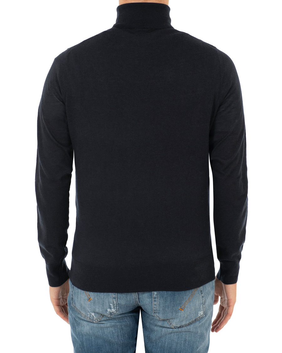 Herr | Tröjor | Filippa K | Wool/Silk Rollneck Dark Navy
