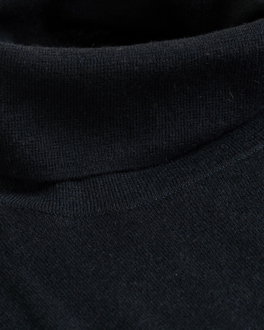 Herr | Tröjor | Filippa K | Wool/Silk Rollneck Dark Navy