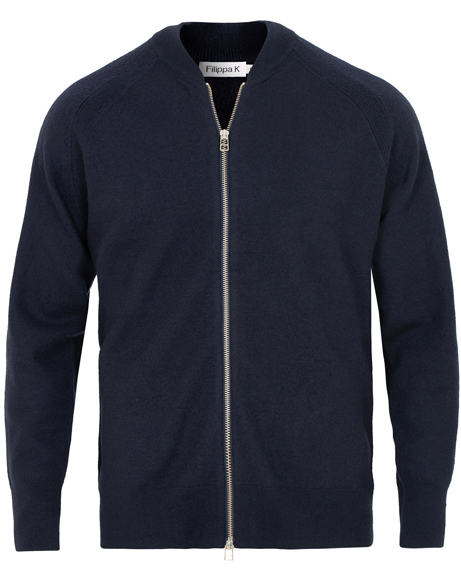 Herr | Tröjor | Filippa K | Boiled Wool Zip Jacket Hope