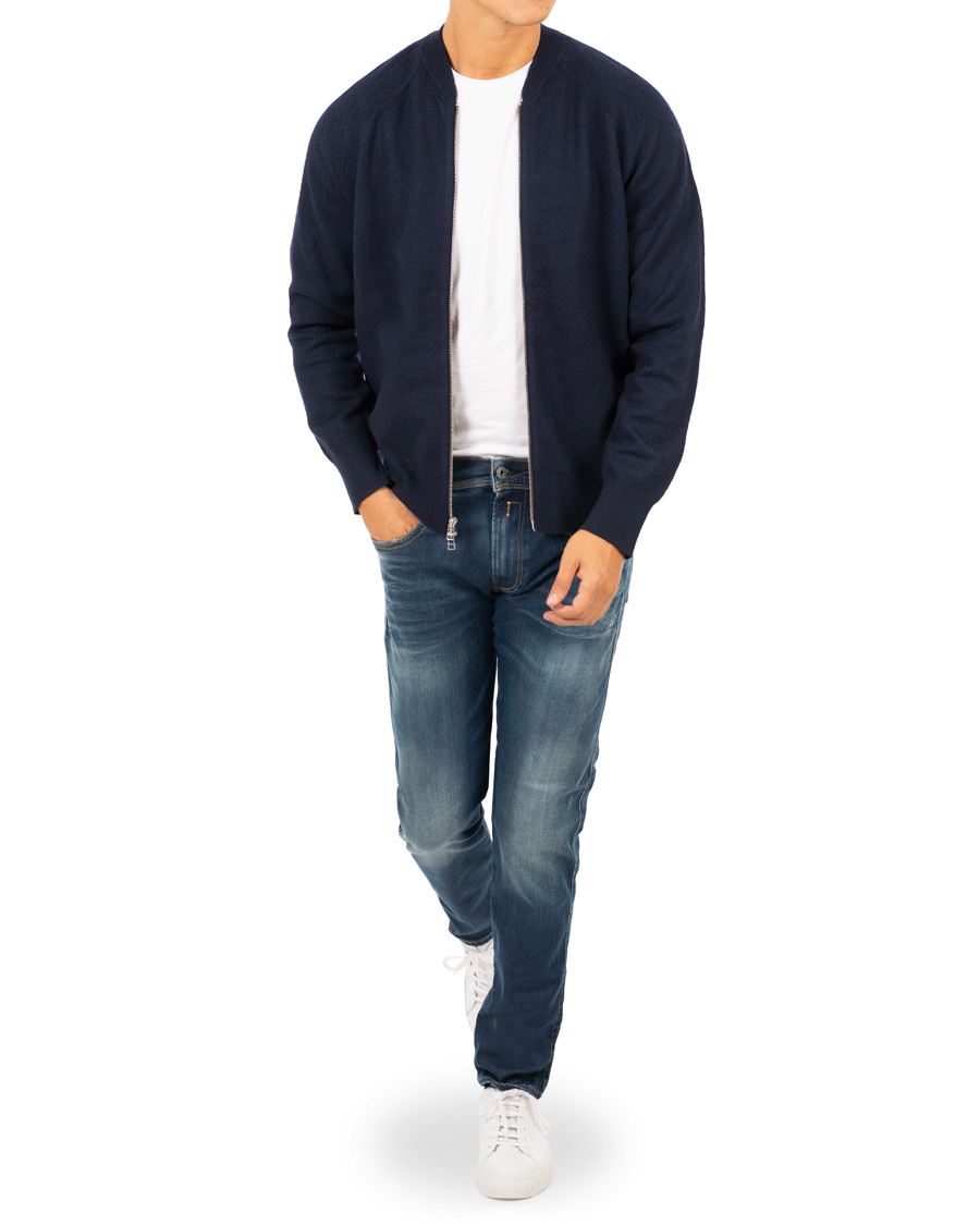 Herr | Tröjor | Filippa K | Boiled Wool Zip Jacket Hope