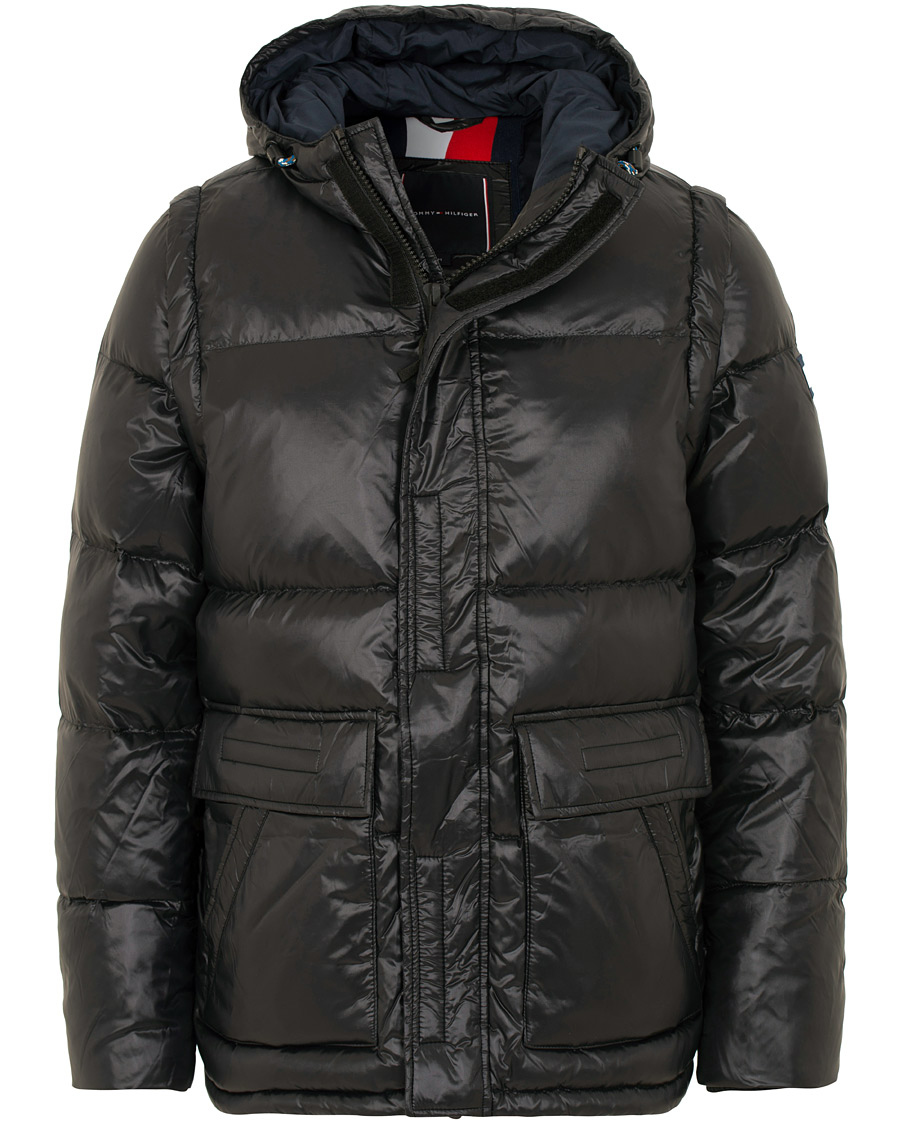 Herr | Jackor | Tommy Hilfiger | Shiny Hooded Down Jacket Jet Black
