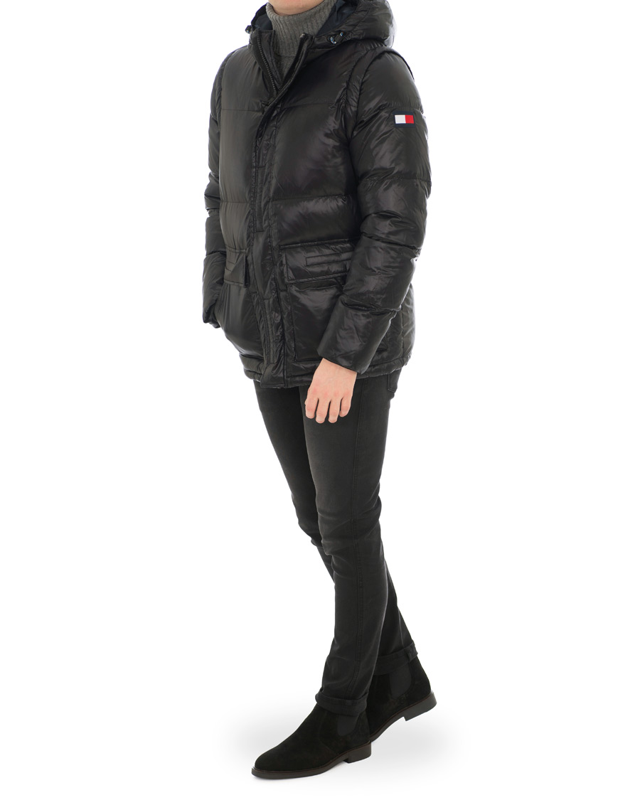 Herr | Jackor | Tommy Hilfiger | Shiny Hooded Down Jacket Jet Black