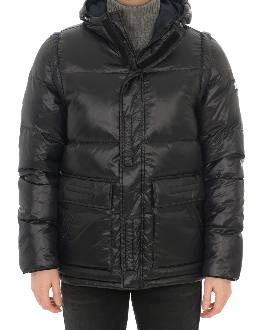 Herr | Jackor | Tommy Hilfiger | Shiny Hooded Down Jacket Jet Black