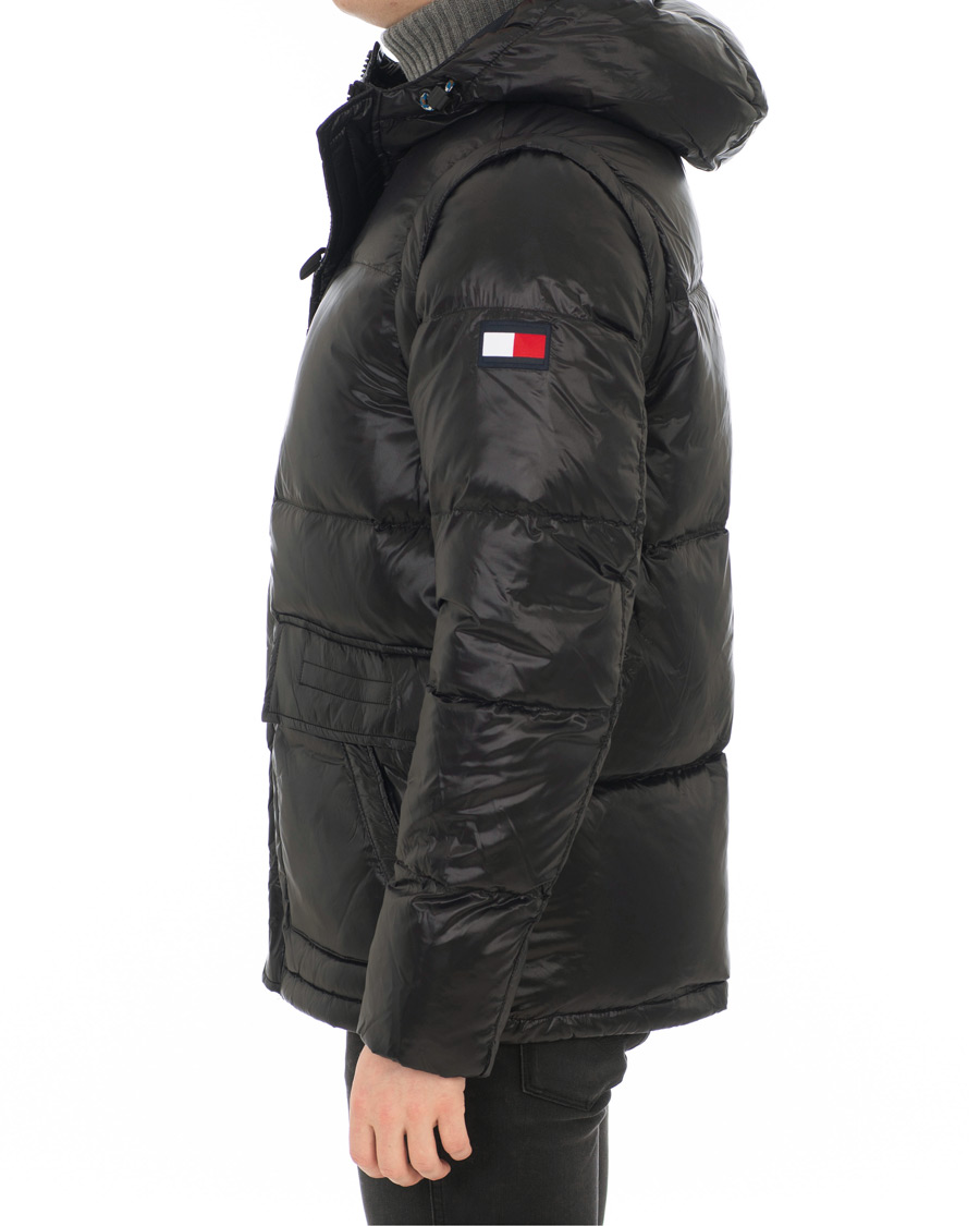 Herr | Jackor | Tommy Hilfiger | Shiny Hooded Down Jacket Jet Black
