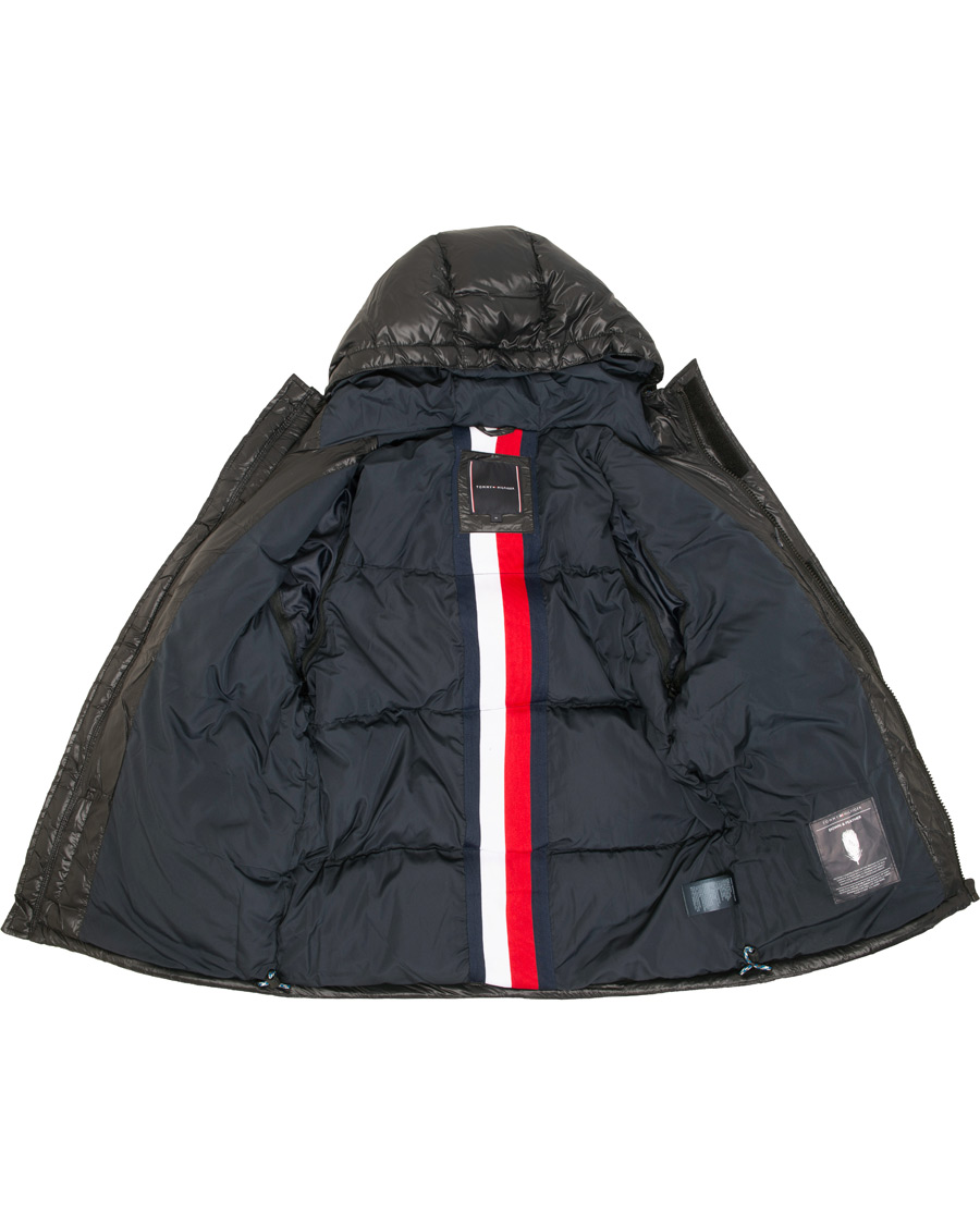 Herr | Jackor | Tommy Hilfiger | Shiny Hooded Down Jacket Jet Black