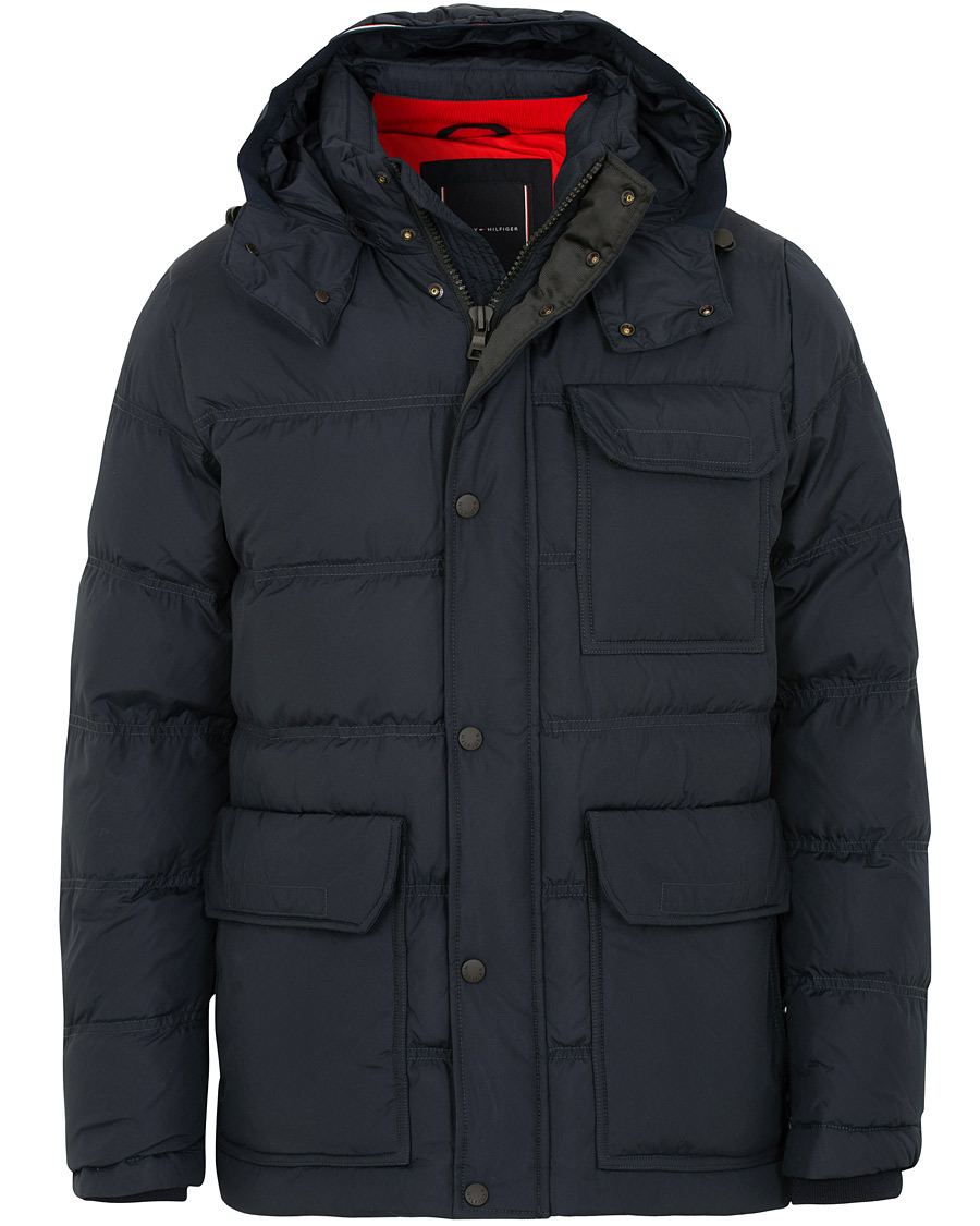 Herr | Jackor | Tommy Hilfiger | Down Hooded Jacket Sky Captain