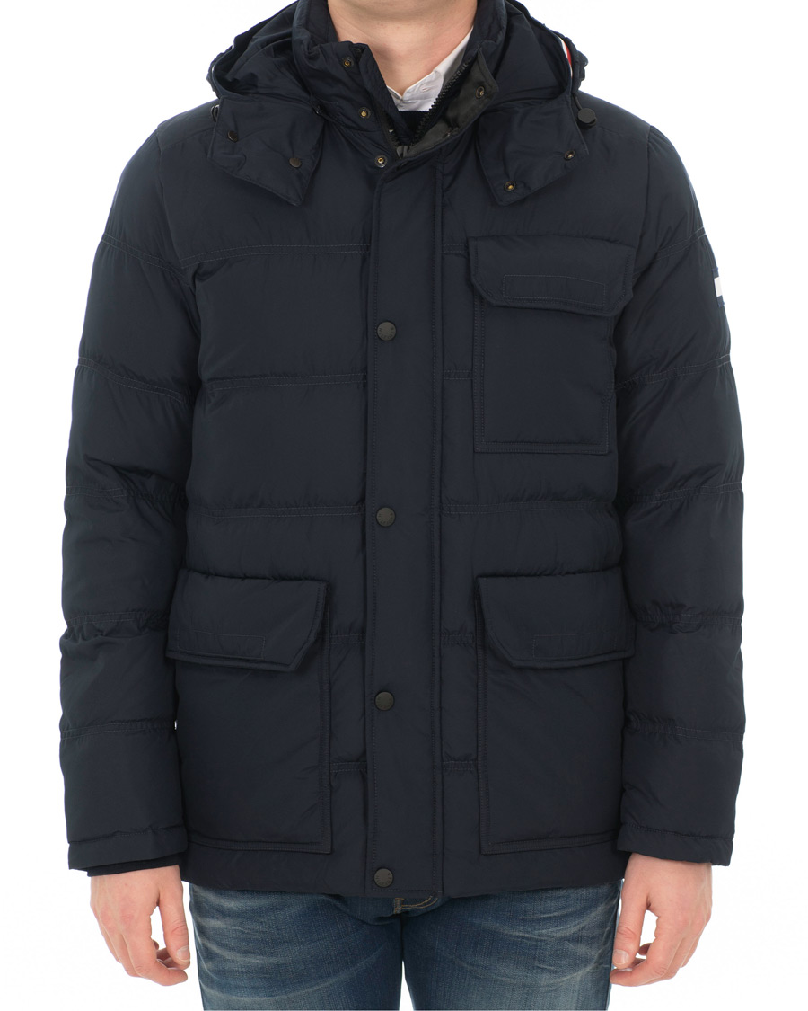 Herr | Jackor | Tommy Hilfiger | Down Hooded Jacket Sky Captain
