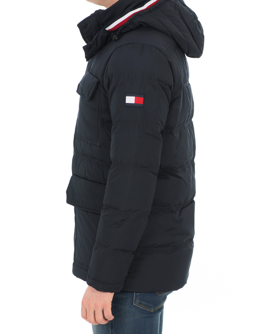 Herr | Jackor | Tommy Hilfiger | Down Hooded Jacket Sky Captain