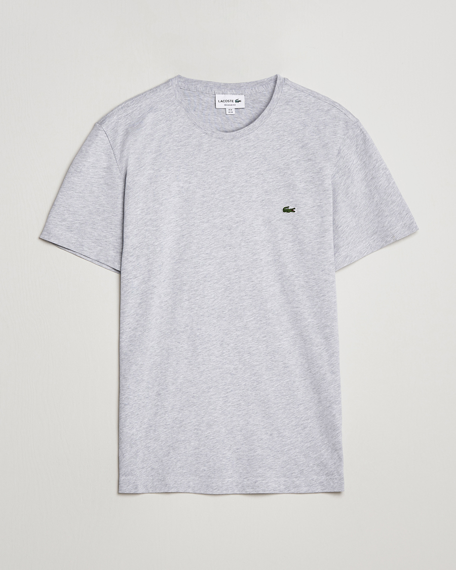 Herr | T-Shirts | Lacoste | Crew Neck T-Shirt Silver Chine