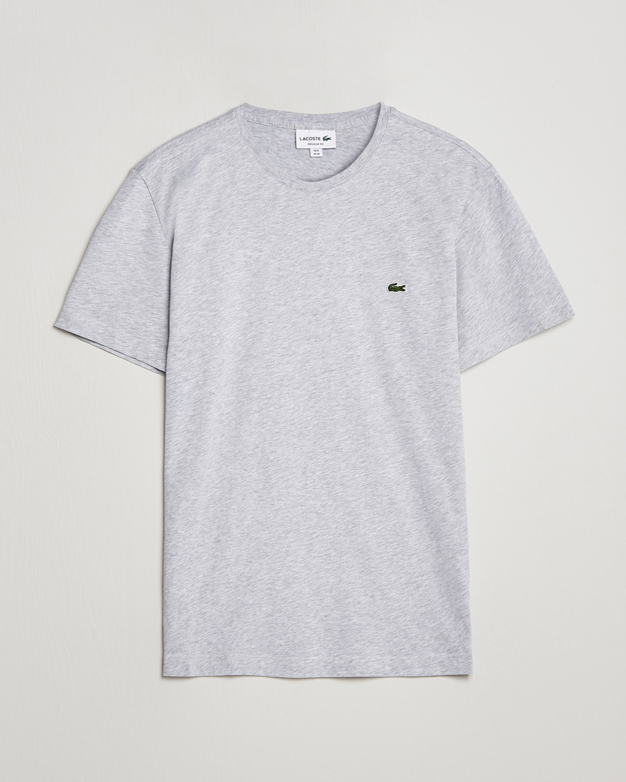 Herr | T-Shirts | Lacoste | Crew Neck T-Shirt Silver Chine