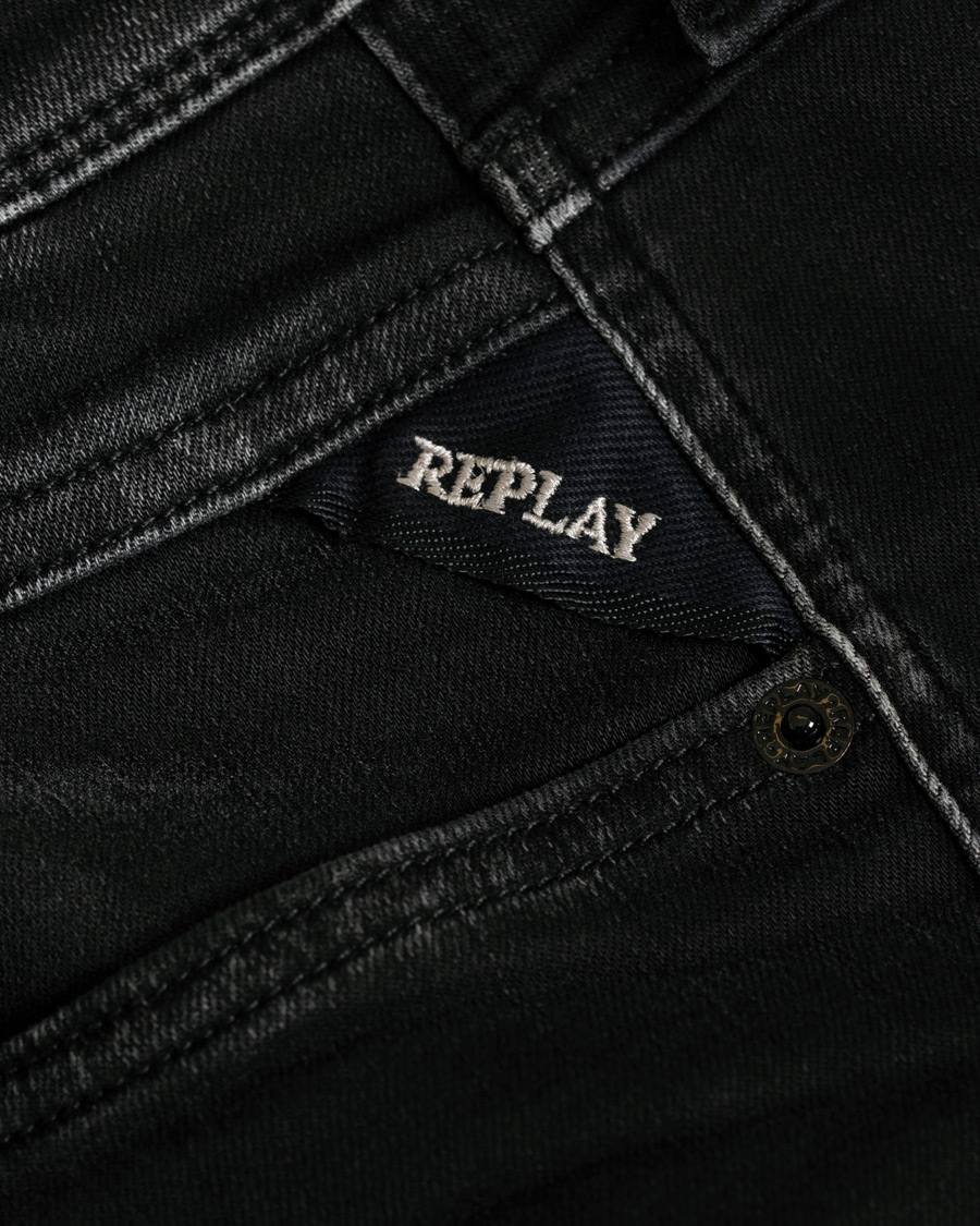 Herr | Jeans | Replay | M914 Anbass Hyperflex Jeans Washed Black