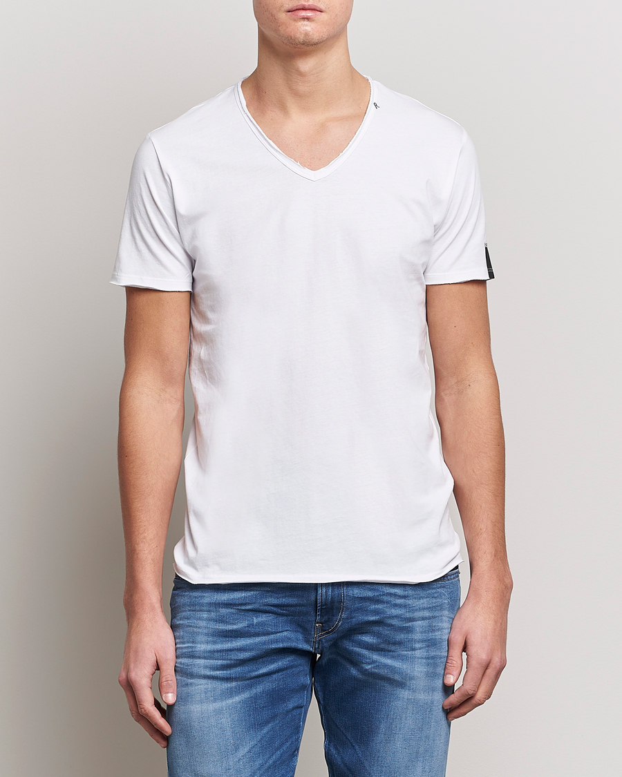 Herr | Vita t-shirts | Replay | V-Neck Tee White