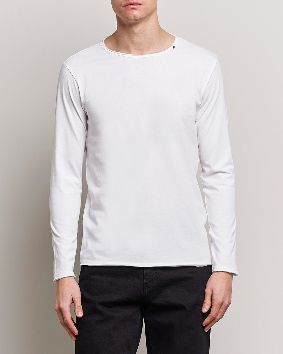 Herr | Långärmade t-shirts | Replay | Crew Neck Long Sleeve Tee White