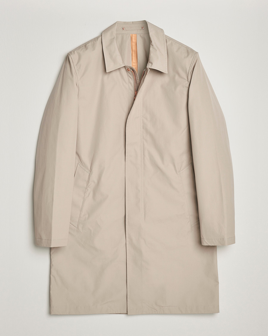 Herr | Jackor | Private White V.C. | Unlined Cotton Ventile Mac Coat 3.0 Stone