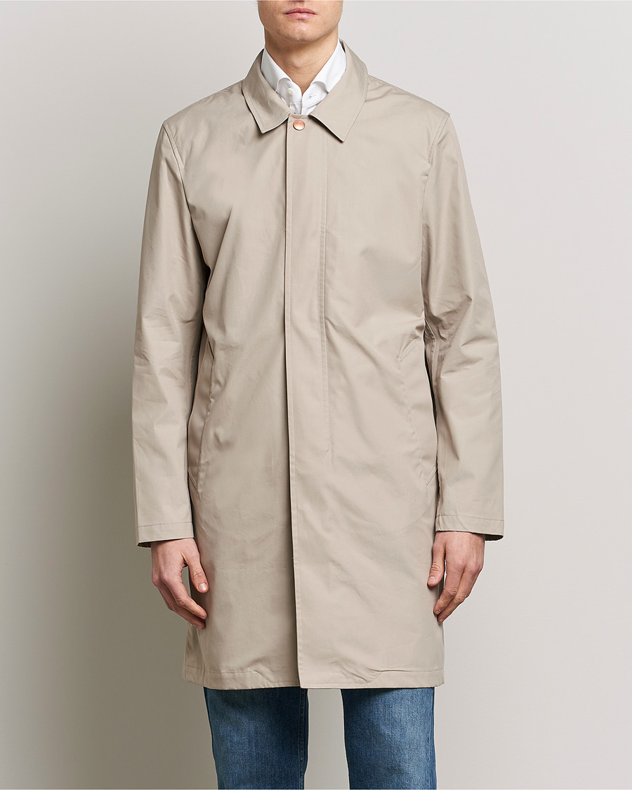 Herr | Jackor | Private White V.C. | Unlined Cotton Ventile Mac Coat 3.0 Stone