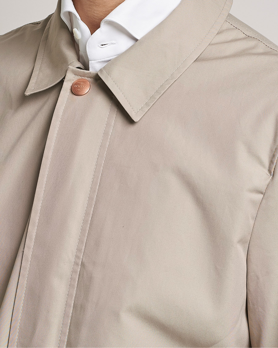 Herr | Jackor | Private White V.C. | Unlined Cotton Ventile Mac Coat 3.0 Stone