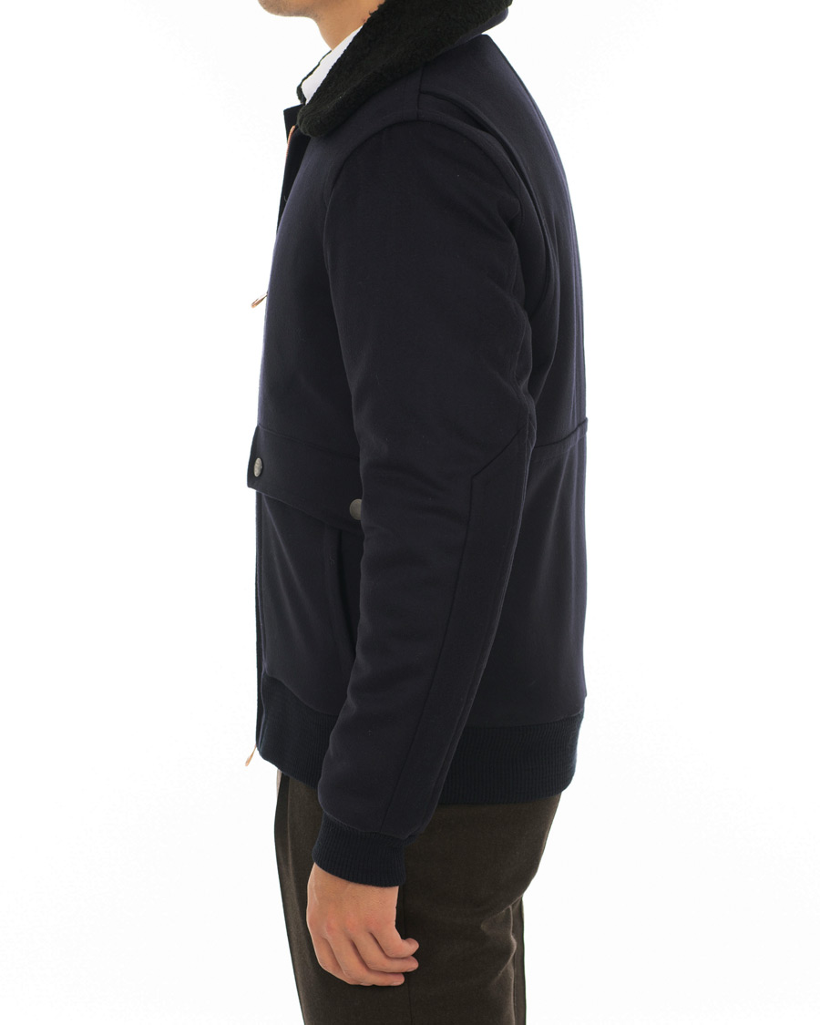 Herr | Jackor | Private White V.C. | Wool Flight Jacket Navy