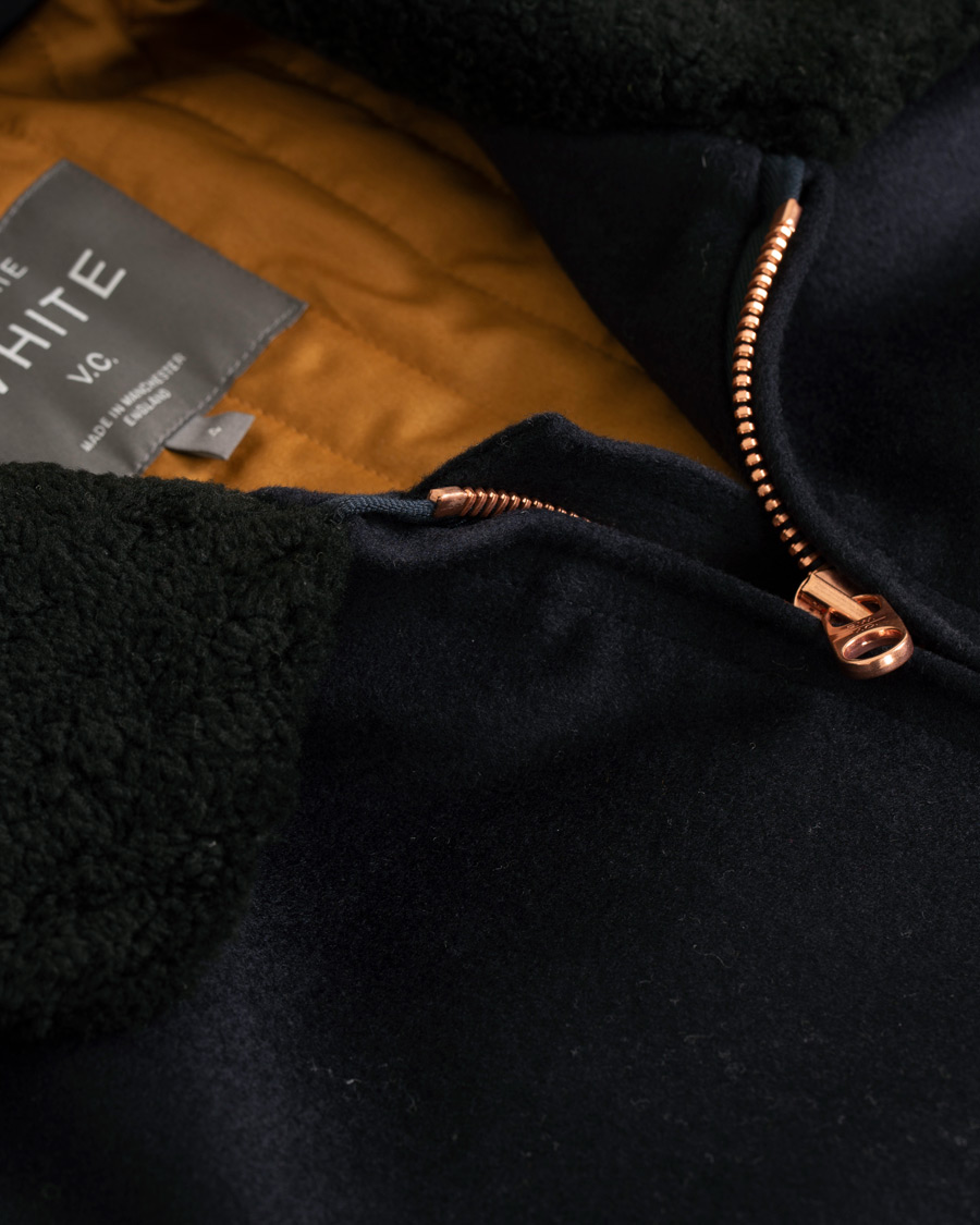 Herr | Jackor | Private White V.C. | Wool Flight Jacket Navy