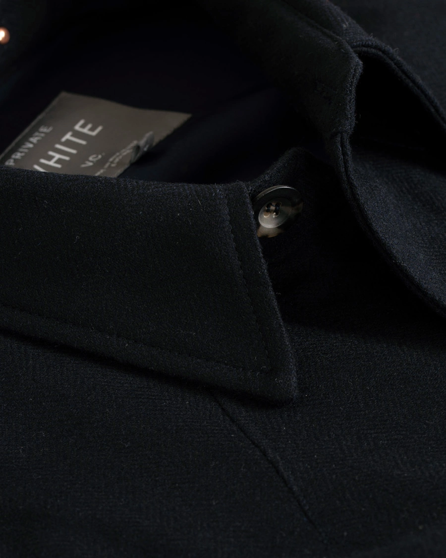 Herr | Jackor | Private White V.C. | Wool Shacket Navy