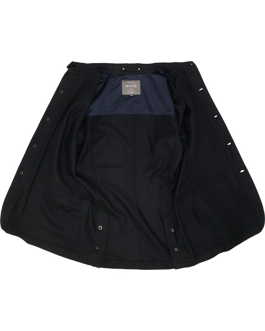 Herr | Jackor | Private White V.C. | Wool Shacket Navy
